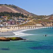 The Central Coast shoreline and pier near San Luis Obispo
