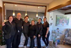 Dr. Janette with the San Luis Oral Surgery team at the Peach Street office
