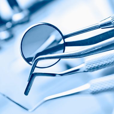 Sterile surgical instruments prepared for oral and maxillofacial surgery